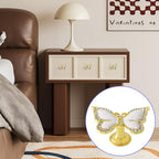 Butterfly Cabinet Knobs,6 Pieces Butterfly Knobs Single Hole Pulls Handles Decorative Door Cabinet Drawer Cupboard Furniture Door Wardrobe (Gold)