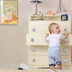 Set of 8 1.8" Wooden Safari Animals Nursery Cabinet Kids Room Door Dresser Drawer Knobs and Handle Pulls