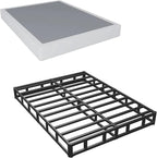 King Box Spring - 7 Inch High Profile Box Spring for King Bed, Sturdy Metal Frame Mattress Foundation, Easy Assembly, Quiet & Noise-Free