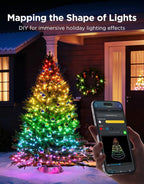 Govee Christmas Lights 2, RGBWIC 99FT 300LEDs Holiday String Lights with Shape Mapping Function, Smart LED Decoration for Indoor Outdoor Tree, 130+ Preset Scenes, Voice and APP Control, Green Wire