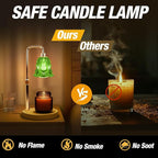 Candle Warmer Lamp with Timer and Dimmer, Electric Wax Warmers for Scented Candles with 5 Brightness Settings, Anti-Glare Lamp with Adjustable Height, Home Decor, Gift for Christmas, Birthday