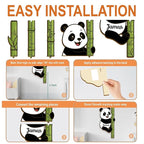 Personalized Growth Chart for Wall, Wooden Height Chart for Kids, Cute Height Measurement for Child/Girls/Boys, Baby and Toddler's Playroom/Kid's Room/Nursery Decor, Panda