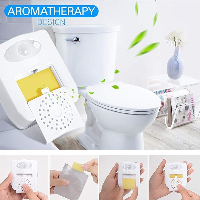 ZEZHOU Toilet Light, 16 Color LED Toilet Bowl Light Motion Activated Light Sensor Bathroom Night Light, Unique & Funny Gifts Idea for Dad Teen Boy Kids Men Women, Cool Fun Gadgets for Stocking Stuffer