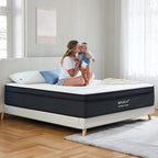 Molblly Hybrid Mattress in a Box with Gel Memory Foam, Individually Wrapped Pocket Coils Innerspring, Pressure-Relieving and Supportive, Non-Fiberglass, Queen Size, 10 Inch