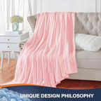 Walensee Fleece Blanket Plush Throw Fuzzy Lightweight (XL-Twin Size 66x90 Pink) Super Soft Microfiber Flannel Blankets for Couch, Bed, Sofa Ultra Luxurious Warm and Cozy for All Seasons