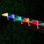 Novelty Lights 25 Feet 25 Light C9 Ceramic Style LED String Lights, Multicolor, Pre-Lamped Christmas Lights on Green Wire, UL Listed Indoor/Outdoor, Connectable End-to-End