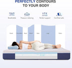 10 Inch Twin Size Mattress, Gel Cooling Memory Foam Mattress in A Box, Medium Firm Feel for Back Pain Relief, CertiPUR US Certified