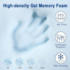 EDILLY 3 Inch Cooling Gel Memory Foam Mattress Topper California King Size,with Removable & Washable Bamboo Cover,Soft Breathable Mattress Pad,Bed Topper for Back Pain Relief (72x84)