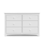 Storkcraft Kenton 6 Drawer Double Dresser (White) For Kids Bedroom, Nursery Dresser Organizer, Chest Of Drawers For Bedroom, Universal Design For Children’s Bedroom