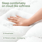 Ultra Soft Twin XL Size Mattress Topper - Viscose Made from Bamboo Pillow Top Mattress Pad for Back Pain Relief - Naturally Cooling for Hot Sleepers, White
