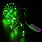 CYLAPEX 6 Pack Green Fairy Lights String Battery Operated Fairy Lights Firefly Lights LED Starry String Lights 3.3ft 20 LEDs Silvery Copper Wire for Christmas DIY Decoration Costume Wedding Party