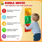 Geiserailie 3 Pcs Christmas Sensory Wall Mirror Acrylic Bubble Mirror Toys for Classroom Calming Corner Items - Sensory Room Have Visual, Tactile Stimulation (6 x 6 Inch,Red,Yellow,Green)