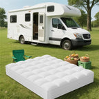 ELEMUSE RV Short Queen Mattress Topper for Back Pain, Extra Thick Mattress Pad Cover, Plush Soft Pillowtop with Elastic Deep Pocket, Overfilled Down Alternative Filling