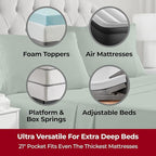 Mellanni Extra Deep Queen Sheets - 4 PC Iconic Collection Bedding - Hotel Luxury, Ultra Soft, Cooling Bed Sheets - Wrinkle, Fade, Stain Resistant (Queen, Sage)