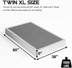 ZIYOO Twin XL Box Spring and Cover, 9 Inch High Profile BoXspring, Easy Assembly, Mattress Foundation, Heavy Duty Metal Steel Structure, Quiet Noise-Free Easy Assembly