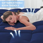 CYMULA Mattress Topper Twin Size - Soft Cooling Mattress Pad for College Dorm Room Essentials - Extra Thick Twin Protector Cover for Back Pain, Single Bed Topper Pillow Top with 8''-21'' Deep Pocket
