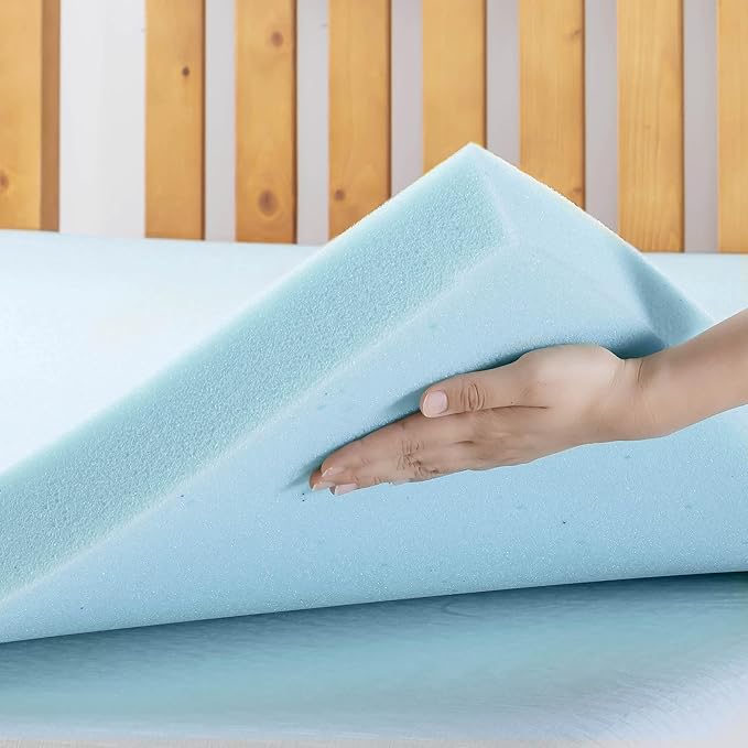 Best Price Mattress 3 Inch Ventilated Memory Foam Mattress Topper, Cooling Gel Infusion, CertiPUR-US Certified, Dorm Essentials, Twin XL