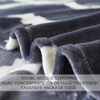 Gray Pattern Queen Size Blanket,90x90 Inches Microfiber Soft Cozy Fluffy Warm Hand Made Queen Throw Blankets for Queen Full Bed,Couch, Sofa, Chair, Camping, Picnic,Grey and White