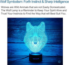 Wolf 3D Decor Lamp with Remote, Toys for Girls Boys Room, 7 Colors Changing Night Light Bedside Gifts for Kids Baby