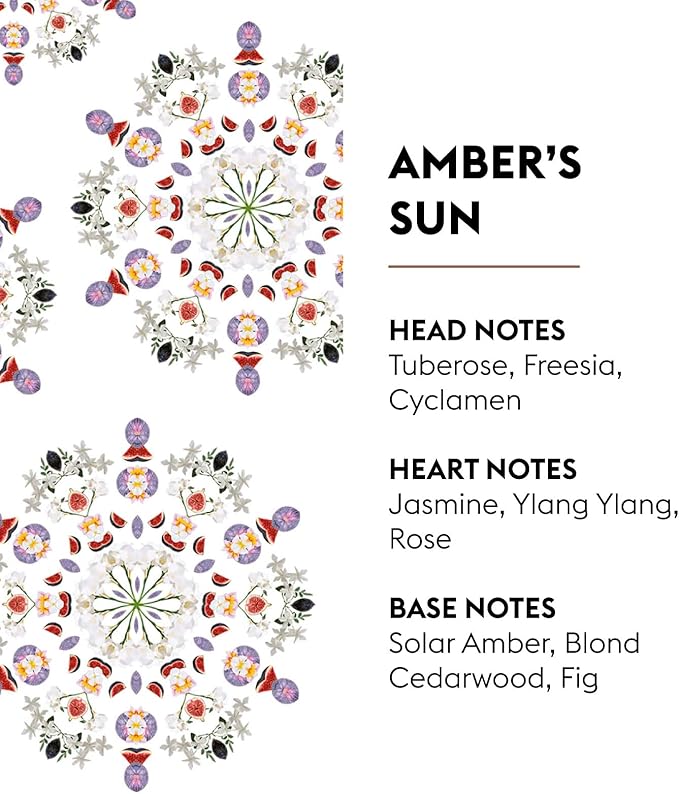 Maison Berger - Amber's Sun - Lampe Berger Fragrance Refill Oil for Home Diffusers - Luxury Air Freshener with Tuberose, Jasmine & Solar Amber Notes - 16.9 Fl Oz (500ml)