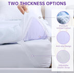 MUXHOMO 2 Inch 7-Zone Full Mattress Topper, Egg Crate Foam Mattress Topper Full Size for Back Pain, Lavender Cooling Gel Infused Bed Pad, CertiPUR-US and Oeko-TEX Certification (54"×75")
