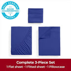 Mellanni Twin Sheets Set - 3 PC Iconic Collection Bedding - Hotel Luxury, Extra Soft, Cooling Bed Sheets - Wrinkle, Fade, Stain Resistant (Twin, Royal Blue)