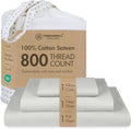 Threadmill Twin Sheets for Twin Mattress | 800 Thread Count Jacquard Celine Light Grey Sheets | 100% Cotton 3 Piece Bed Sheets | Extra Long Staple Cotton | Cotton Sheets with Elasticized Deep Pocket