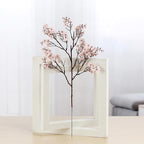 JAKY-Global Babys Breath Fabric Cloth Artificial Flowers 6 Bundle European Fake Silk Plants Decor Wedding Party Decoration Bouquets Real Touch DIY Home Garden (Autumn Pink-6pcs)