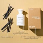 M&SENSE Minimalist Large Reed Diffuser 300ml, Linen Breeze Scented with Natural Essential Oils, Long Lasting with 7 Sticks, Non-Toxic Home Fragrance for Bedroom, Bathroom Decor