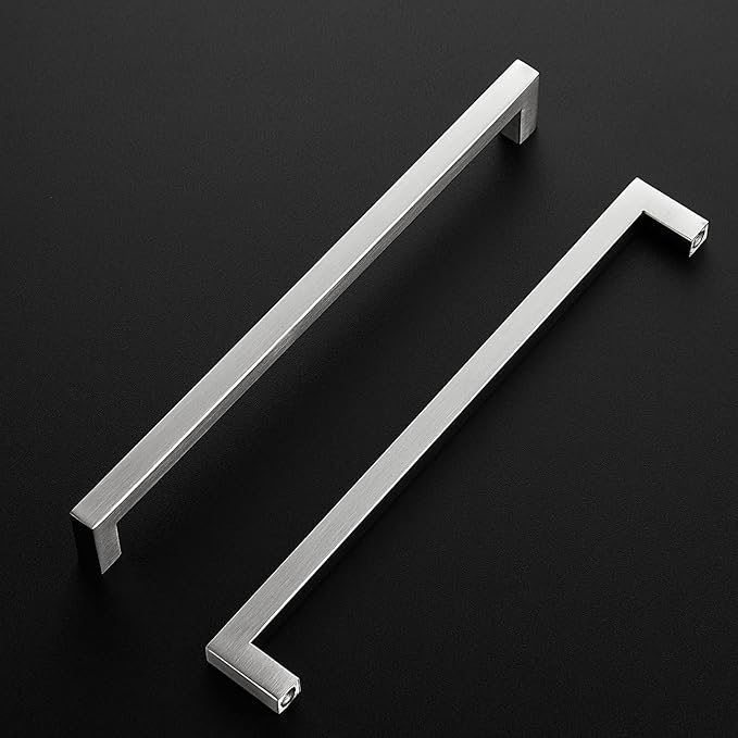 Ravinte 15 Pack Brushed Nickel Kitchen Cabinet Handles 10 Inch Cabinet Pulls Square Kitchen Hardware for Cabinet Drawer Pulls Drawer Handles Come with Screwdriver