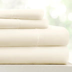 Linen Market Double-Brushed Microfiber Twin XL Sheet Set 3 Piece – Oeko-TEX Certified Ultra Soft & Wrinkle-Free - 16" Deep Pocket Sheets - Easy Care Twin XL Size - Ivory