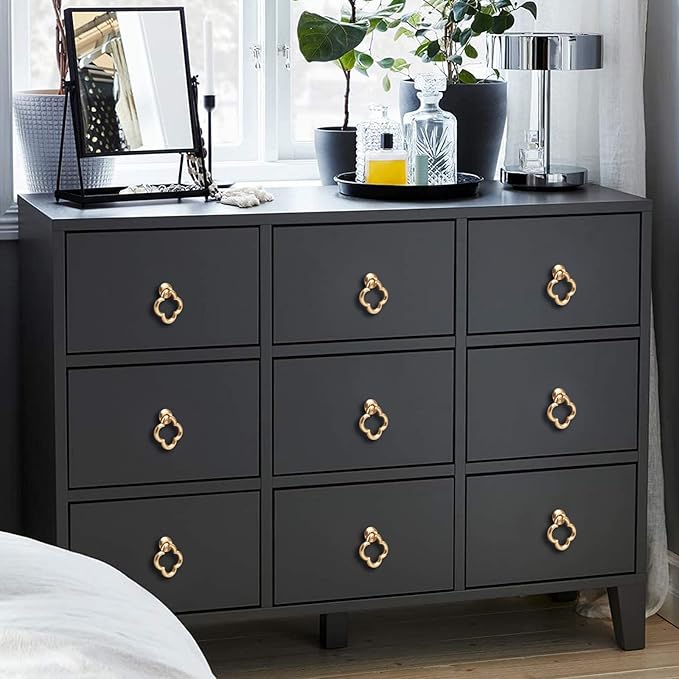8 Pack Cupboard Knobs Cabinet Knobs Drawer knobs, Zinc Alloy Gold Knobs for Dresser, Cupboard Knobs for Kitchen, Bathroom
