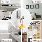 BESy Clothes Hook Single Towel Hooks for Bathroom Kitchen Garage Square Style Robe Hooks Coat and Hat Hook, Self Adhesive with Glue or Wall Mounted with Screws, Stainless Steel，Brushed Nickel