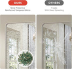 36x36"Bathroom Vanity Mirror for Wall, Aluminum Framed, Farmhouse Rectangle, Anti-Rust, HD Reflection Anti-Desilvering, Distortion Free, Tempered and Shatter-Proof Wall Mounted Mirror, Silver