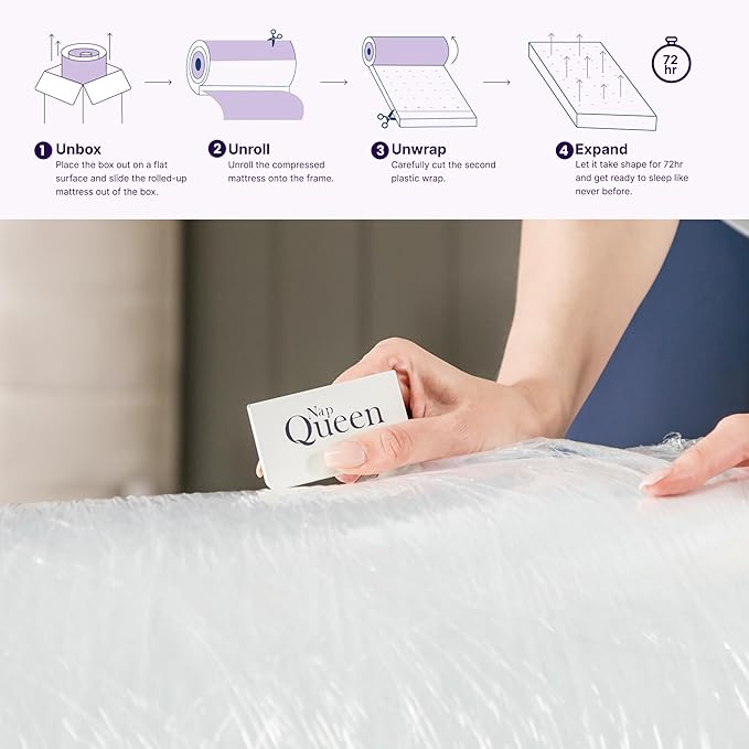 NapQueen 5 Inch Twin Memory Foam Mattress, Medium Feel, CertiPUR-US Certified, Bed in a Box, Breathable Soft Fabric Cover, Pink