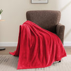 BEDELITE Fleece Blanket Red Throw Blanket for Couch & Bed, Luxury Plush Cozy Fuzzy Blanket 50" x 60", Super Soft Warm Lightweight Throw Blanket for Travel Camping