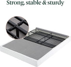 ZINUS 7.5 Inch Box Spring with Cover, No Assembly Mattress Foundation, Sturdy Metal Structure, Queen, White