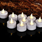 Hanzim LED Tea Lights Candles- 50PACK Flameless Candles Realistic and Bright Flickering Long Lasting 200Hours for Holiday Celebration,Party, Home Decoration Warm White,Battery Operated