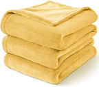 BEDELITE Fleece Blanket Twin Size Cream Yellow Throw Blankets for Couch & Bed, Luxury Plush Cozy Fuzzy Blanket 60x80 inches, Super Soft Warm Lightweight Throw Blanket for Travel Camping