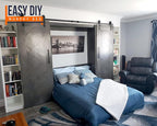 Full Size DIY Murphy Bed Hardware Kit – Vertical Wall Bed for Space-Saving - Budget-Friendly DIY Setup - Made in USA - Hide Away Design with Full Murphy Bed Hardware - Bed Lift Mechanism - Pull Down