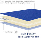 MAXYOYO Japanese Shiki Futon Mattress Floor Mattress Thicken Tatami Mat Sleeping Pad Roll Up Mattress Floor Lounger Bed Folding Couch Bed Mattress Pad for Guest Room, Royal Blue, King Size