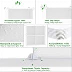 C&AHOME Cube Storage Organizer, 4-Cube Shelves Units, Closet Cabinet, DIY Plastic Modular Book Shelf Ideal for Bedroom, Living Room, Office, 24.8" L x 12.4" W x 24.8" H Milky UPCS04M