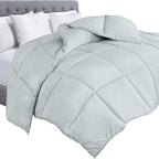 Utopia Bedding Comforter Duvet Insert, Quilted Comforter with Corner Tabs, Box Stitched Down Alternative Comforters King Size (Light Grey)