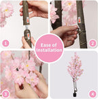 7.2ft Tall Pink Faux Cherry Blossom Tree for Home Decor, Likelike Artificial Silk Flower Cherry Branches Tree Indoor Outdoor, Sakura Tree Realistic Fake Flowering Plant for Living Room Wedding Office
