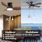 Ceiling Fan Pull Chain Ornaments Extension Chains with Decorative Light Bulb and Cord 13.6 Inches Fan Pull Chain Set For Ceiling Light Lamp Chain (Nickel)