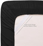 Twin Size Bed Sheets - 4 Piece 1500 Supreme Collection Fine Brushed Microfiber Deep Pocket Twin Sheet Set Bedding - 1 EXTRA PILLOW CASES, GREAT VALUE, Twin, Black