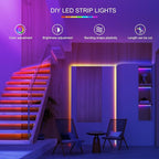 150ft Led Lights For Bedroom (2 Rolls of 75ft), Led Strip Lights Music Sync Color Changing, Led Light Strip With Remote & App Control Rgb Strip, Led Lights For Room Dorm Home Classroom Ceiling Decor
