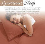 Linen Market Bed Sheets for Full Size Bed (Clay) - Sleep Better Than Ever with These Soft and Cooling Full Sheets - Deep Pocket Fits 16" Thick Beds - 4 Piece Full Sheet Set