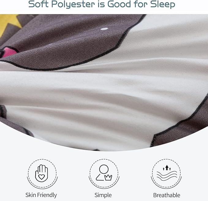 MAXYOYO Futon Mattress, Unicorn Pattern Japanese Floor Mattress Quilted Bed Mattress Topper, Extra Thick Folding Sleeping Pad Breathable Floor Lounger Guest Bed for Camping, Grey, Twin