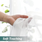 Chyhomenyc Ivory Sheer Scarf Valances for Windows 216 Inch Extra Long, Window Scarf Drapes Rod Pocket Backdrop for Wedding Arch Draping/Party/Canopy Bed/Living Room, 2PC, 18 Feet Length